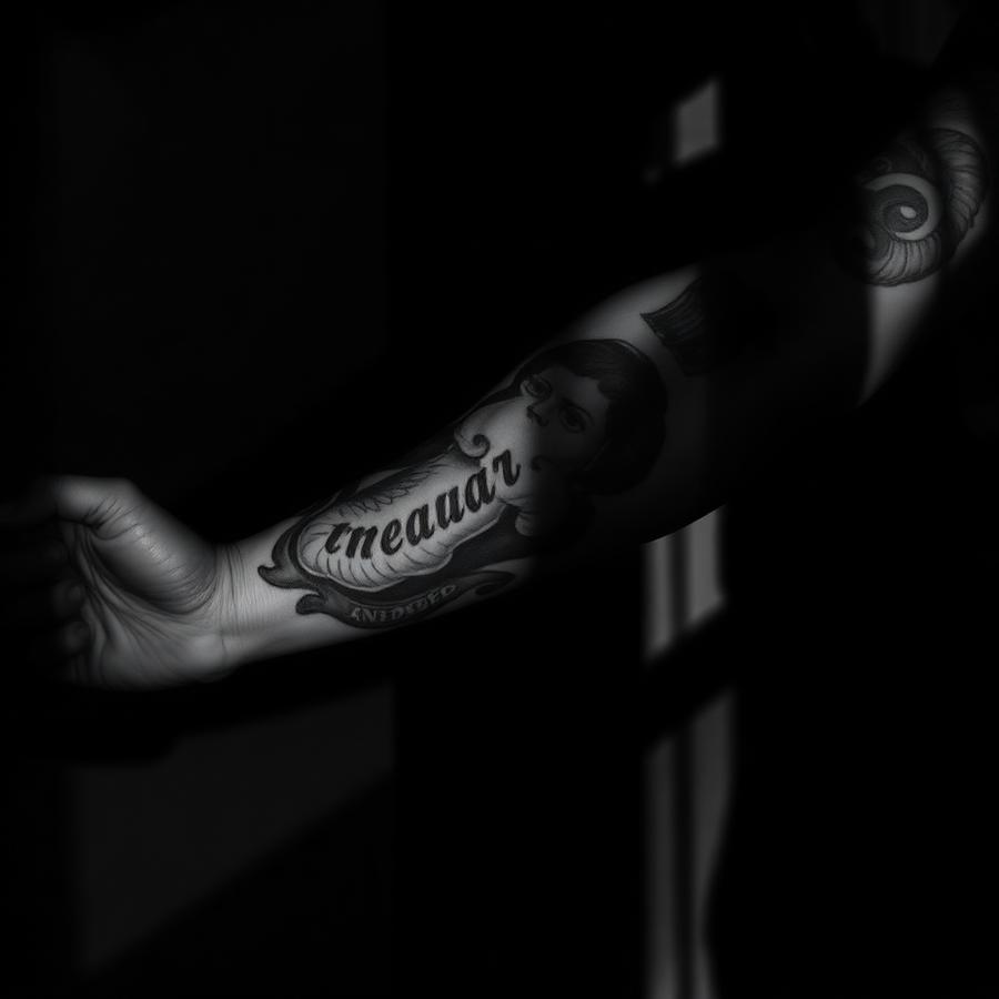 Black and grey sleeve
